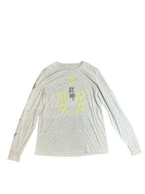 OverWatch Gray Long Sleeve Tee with Neon Yellow Emblem Prints